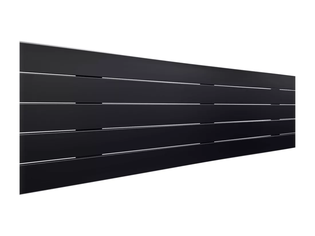 DHOME Tête de lit en bois recyclé MDF Palet Style Horizontal 145x46cm Lits 135/140 - Noir Solide