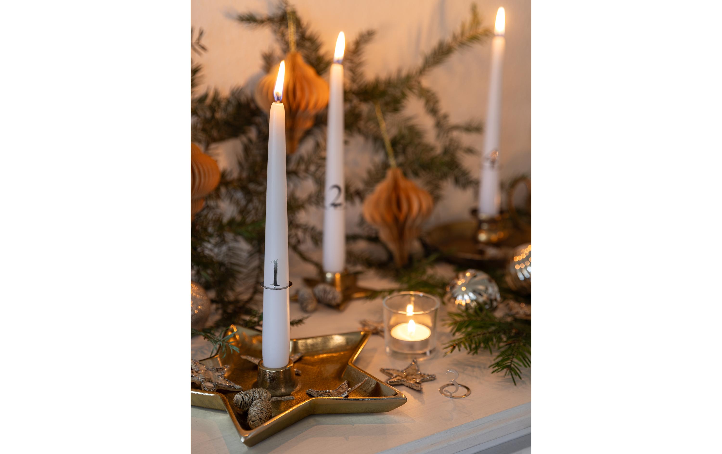 Aufhänger Weihnachtsdeko 6er-Set, HellbraunHängende Dekoration