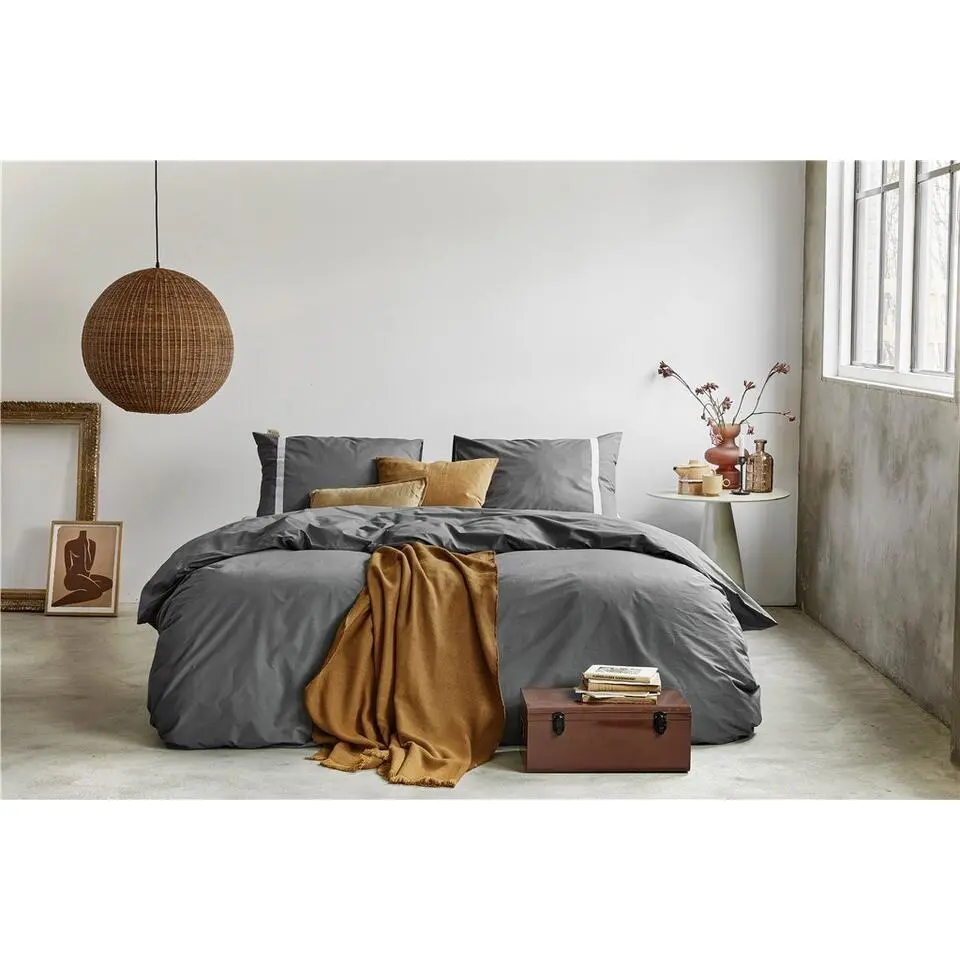 Walra - Dekbedovertrek Timeless Chic - 200x220 cm - Antraciet