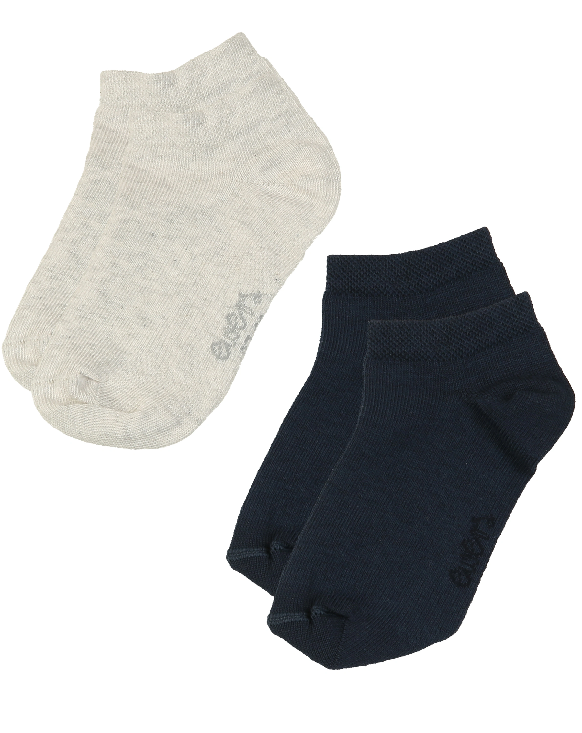 Sneakersocken RINGEL & UNI 4er-Pack in grau/navy