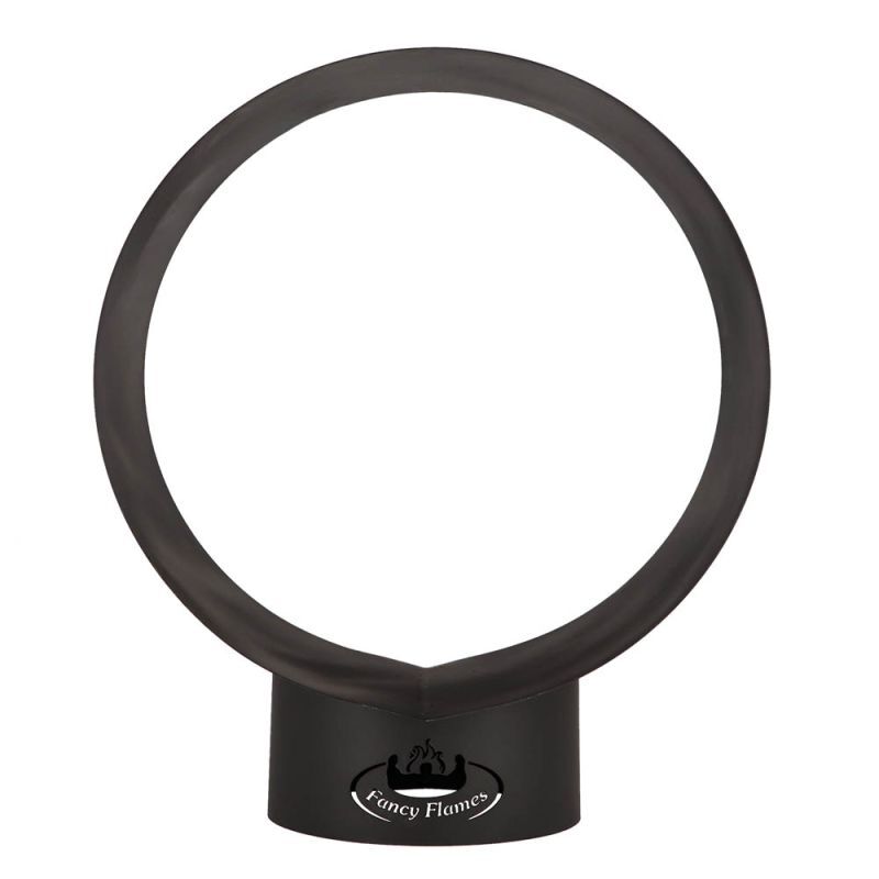 Fancy Flames - Houtopslag Rond - Zwart - Zwart