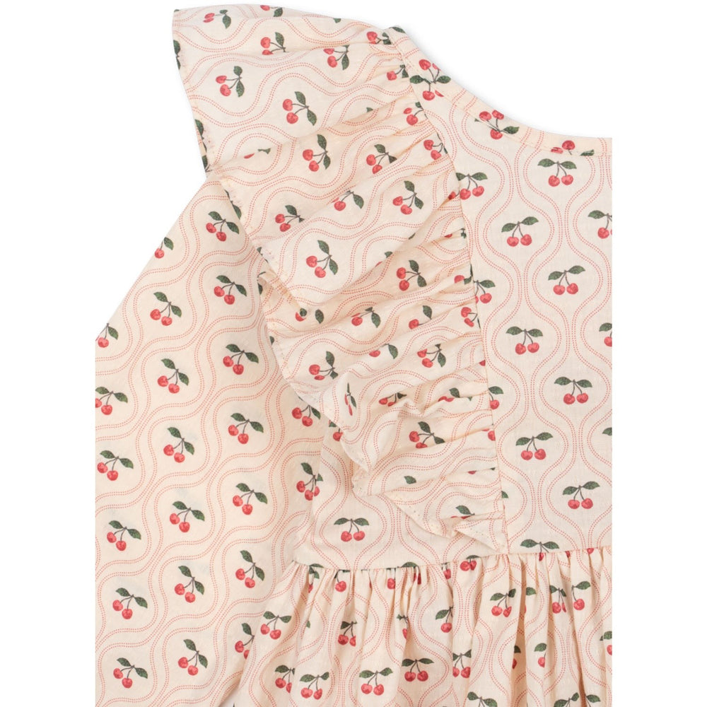 Køb Konges Sløjd Cherry Pink Motif Cianna Ls Sløjfe Kjole GOTS