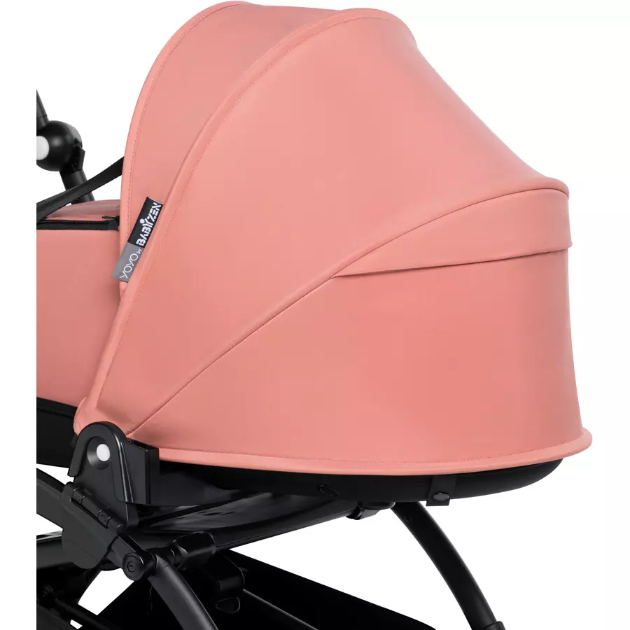 BABYZEN Kinderwagen YOYO2 0+ Black mit Liegewanne und Textilset Ginger