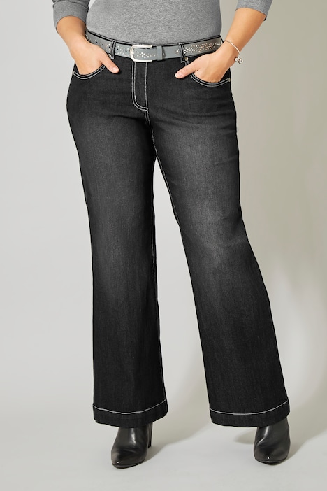 Jeans, weit und gerade, 4-Pocket
