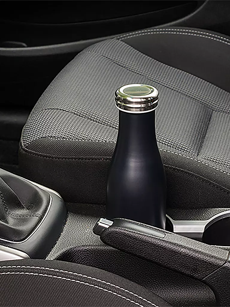 LURCH Isolierflasche - Thermosflasche Edelstahl 0,5l mattschwarz schwarz