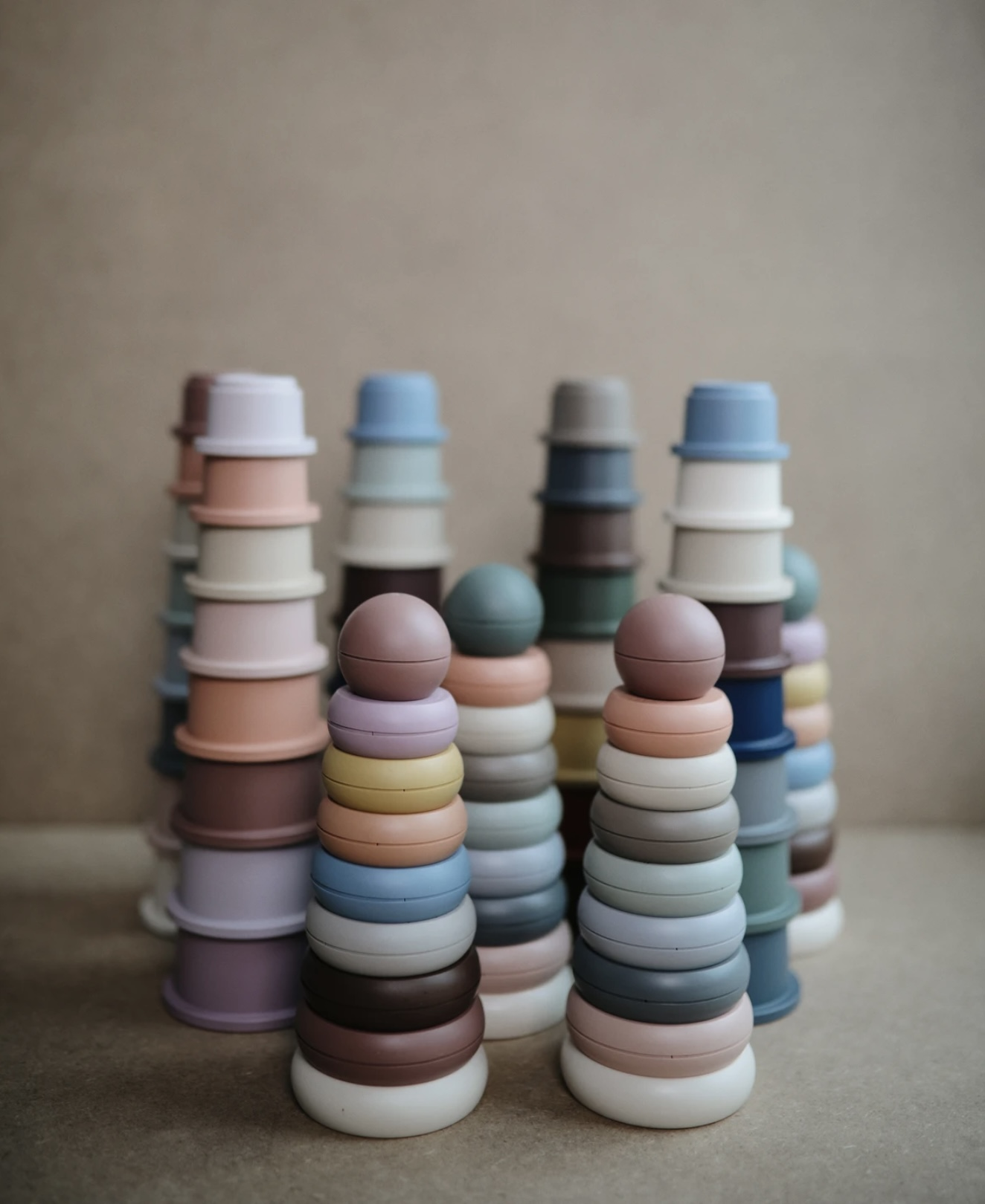 Mushie stapeltoren met ringen Basic