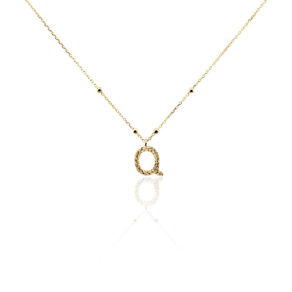 Collier Plaqué Or Jaune Lettra