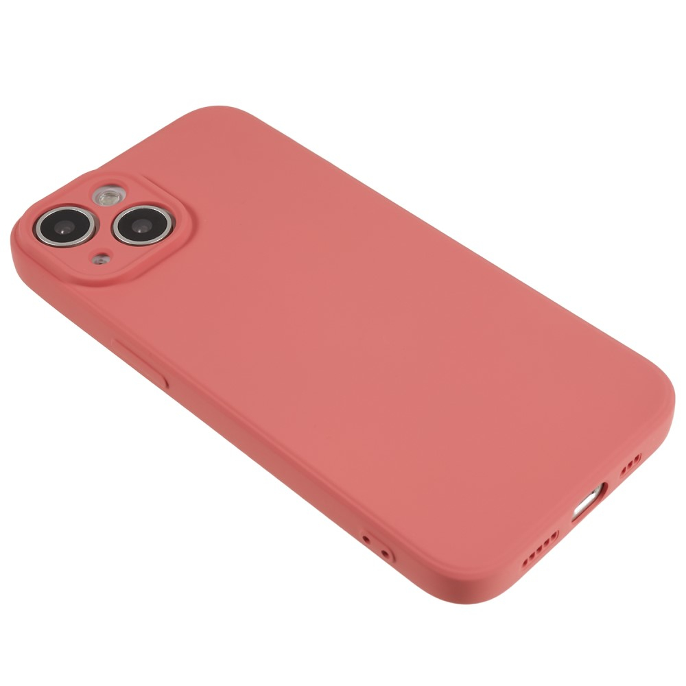 iPhone 13 Gummi Case Hülle mit Kameraschutz - Korall Rot (Matt)