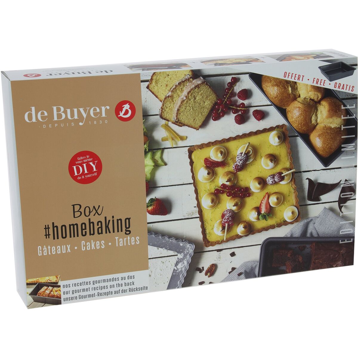 Gateaux sett med 3 bakeformer