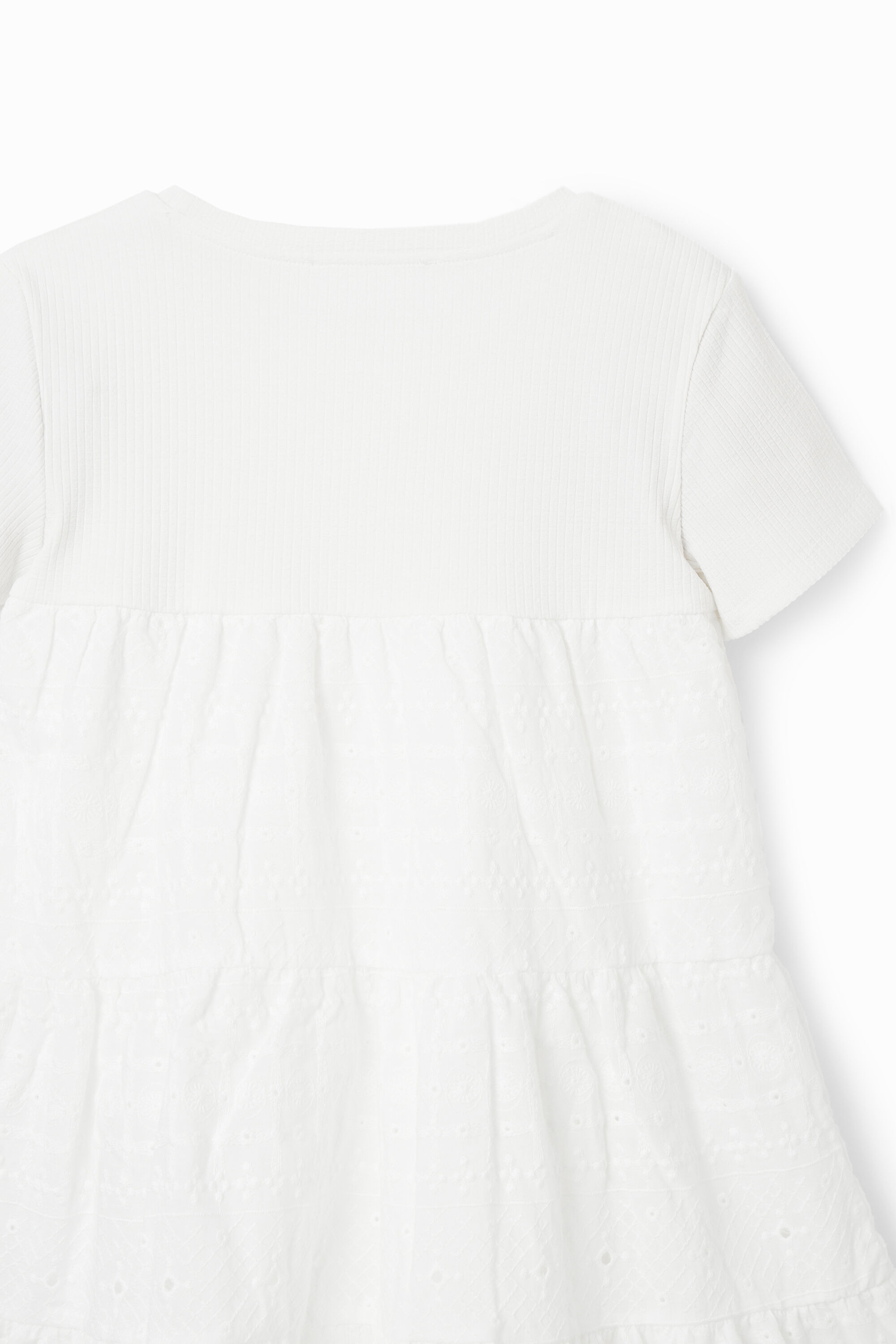 Robe combinée broderie suisse