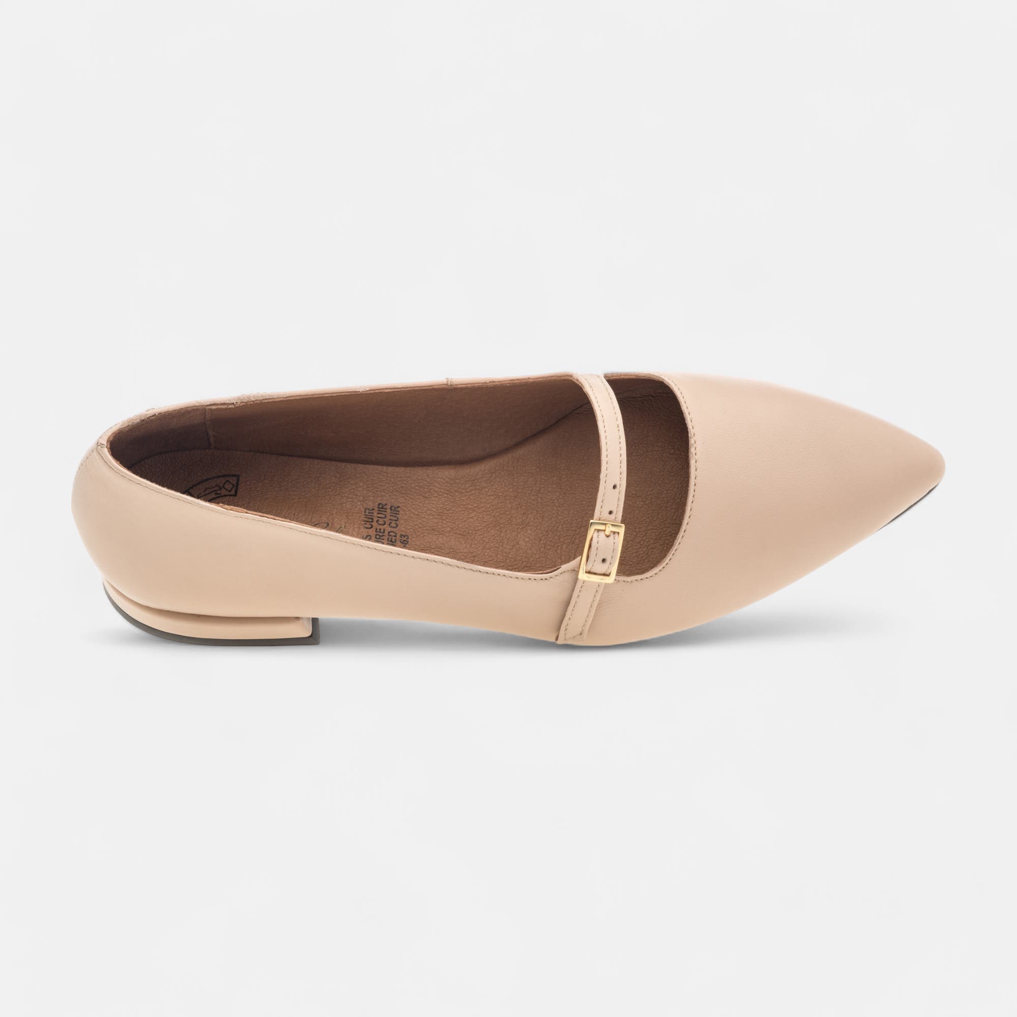 Ballerines Femme en cuir neutre
