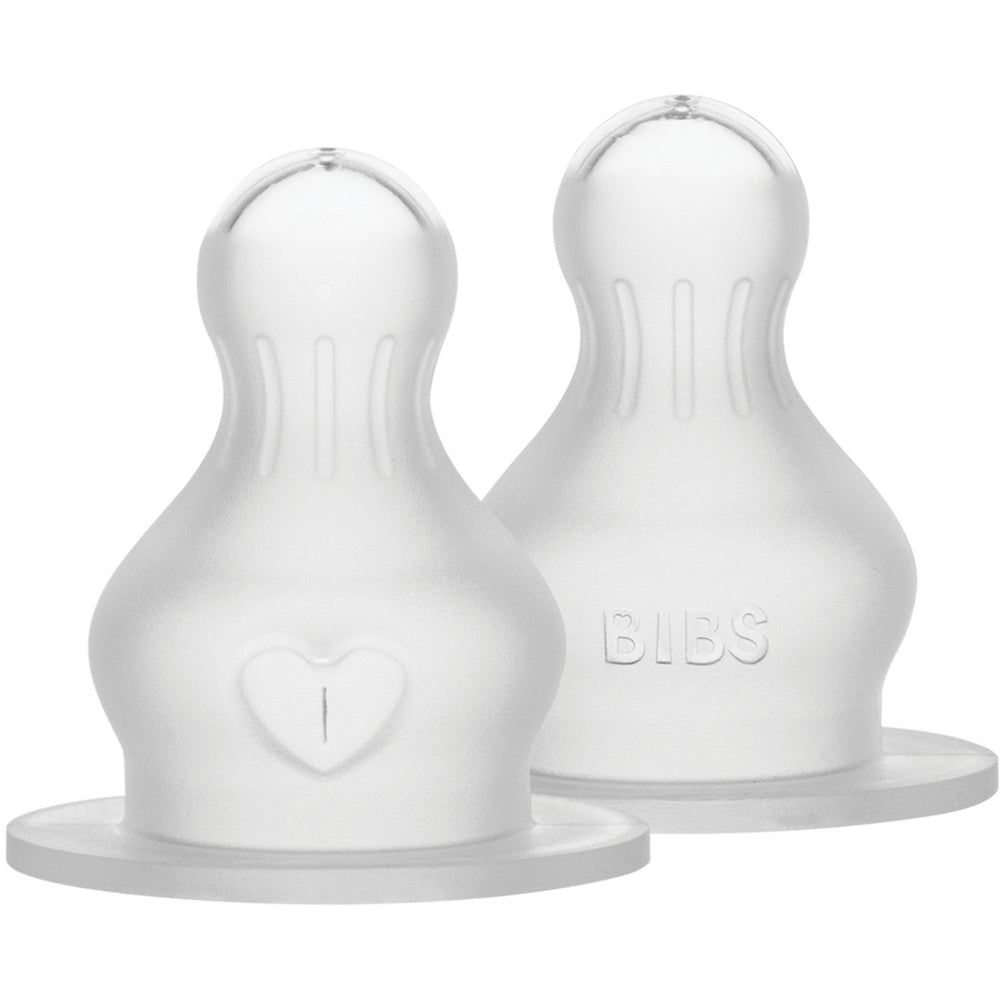 Køb Bibs Sutteflaske Nipple Rund Silikone 2-pak