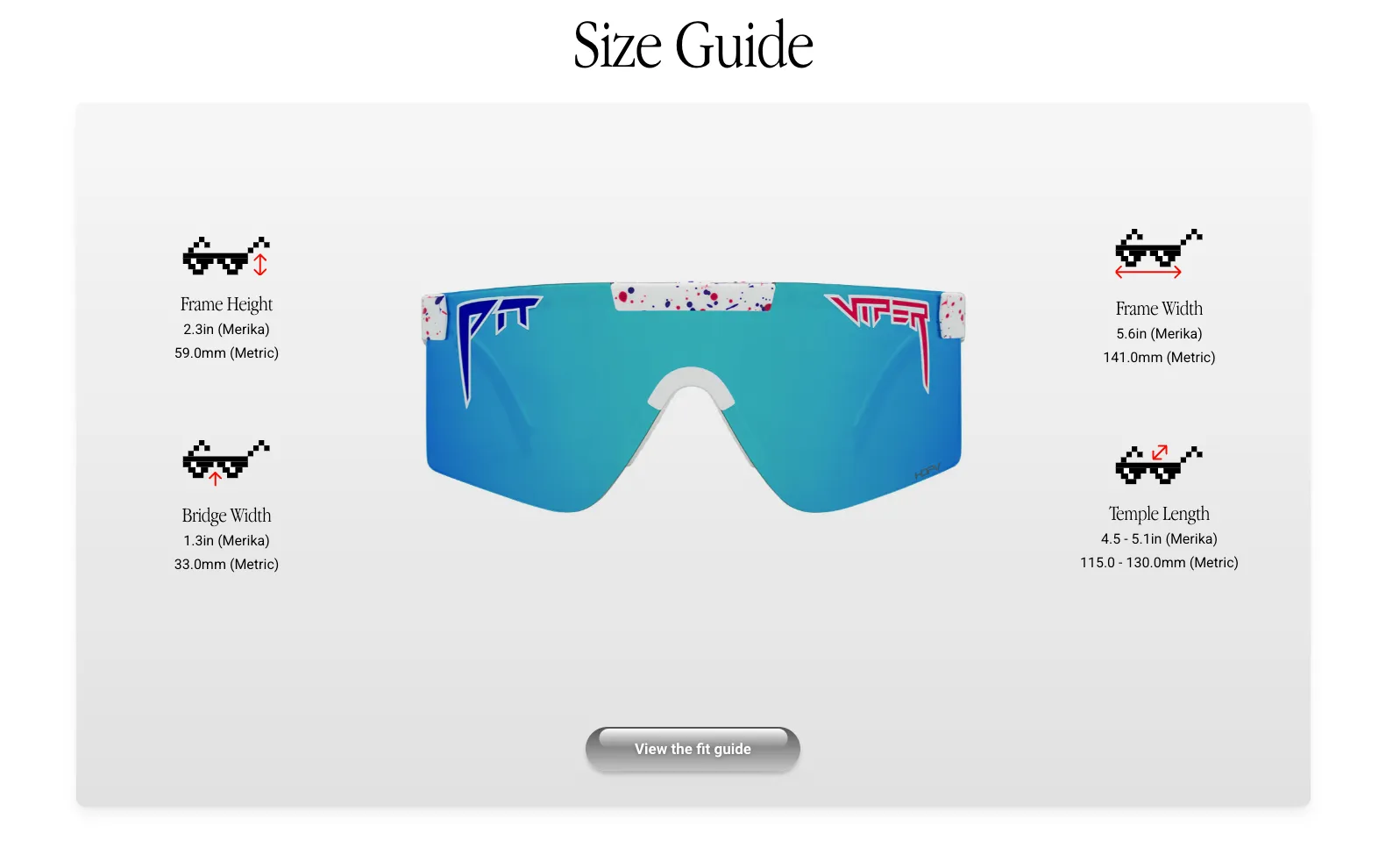 Pit Viper The Originals The Merika Polarized Blue Narrow