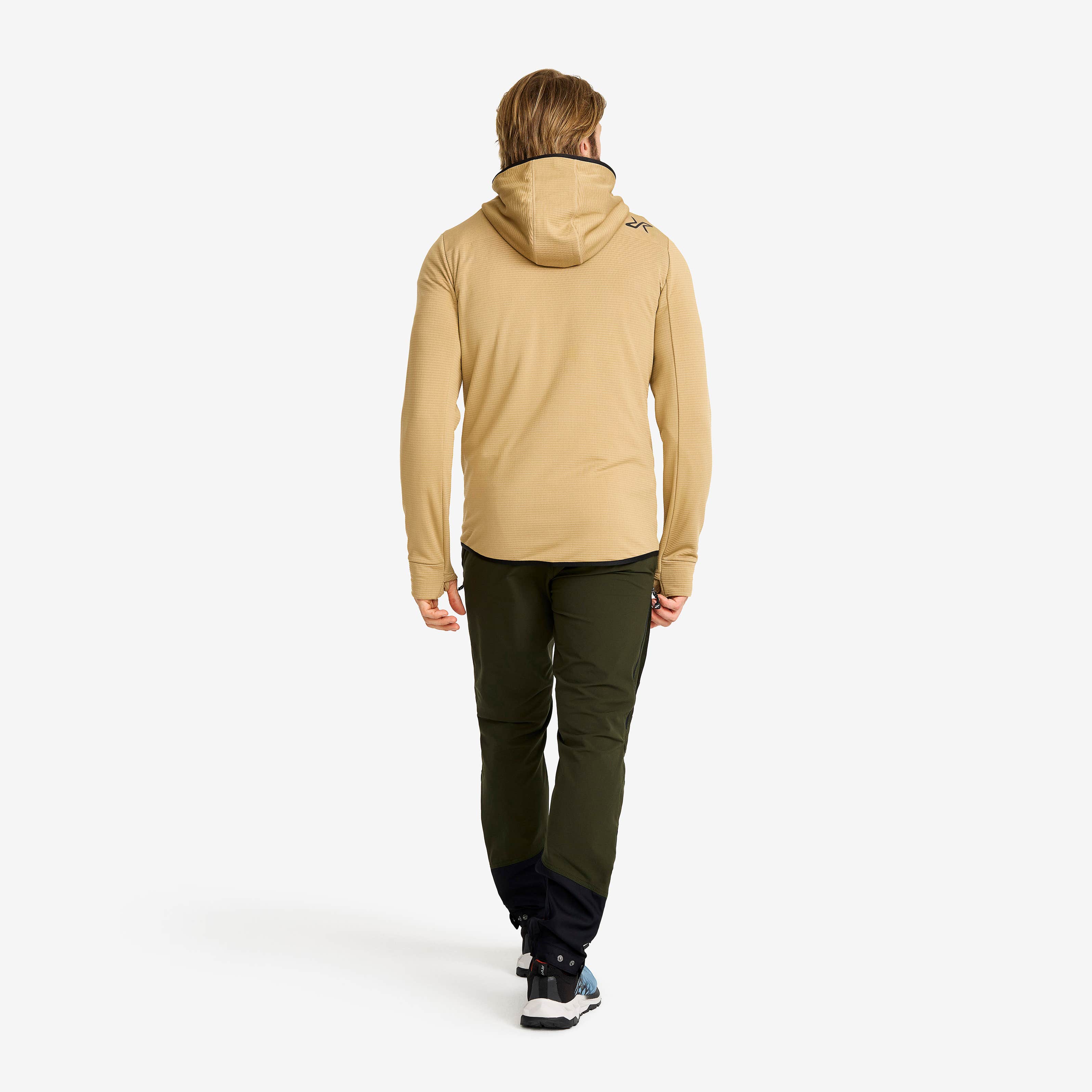 Waffle Hoodie Herre Kelp Beige