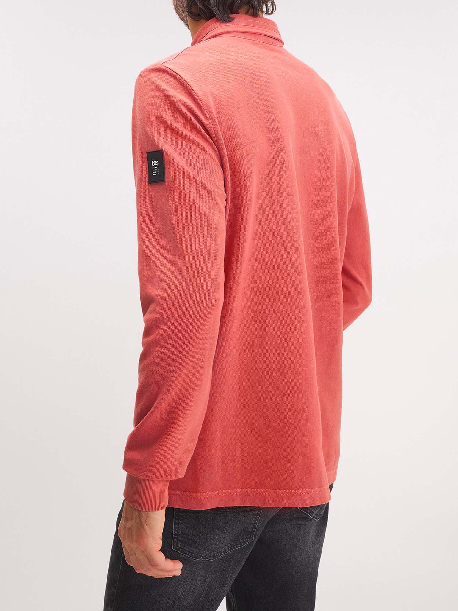 Polo Homme Manches Longues Orange