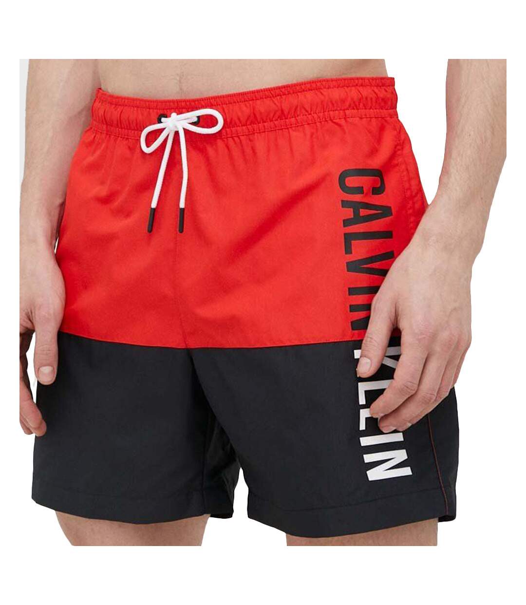Short de bain Rouge/Noir Homme Calvin Klein KM0KM00796