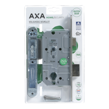 AXA veiligheidsslot 7425 incl sluitkom pc72 ronde voorplaat rvs SKG**