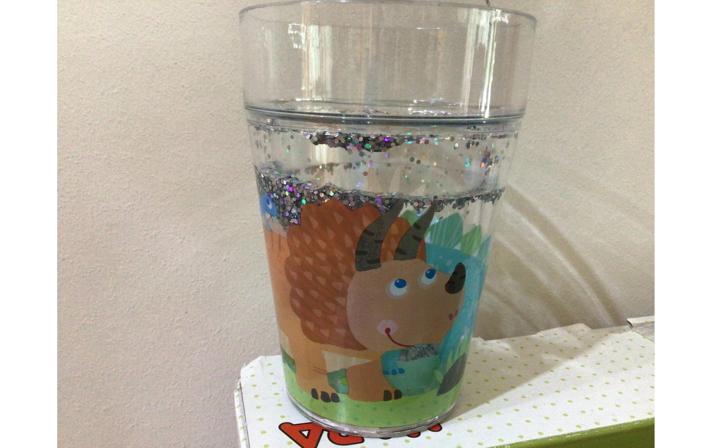 Kindertrinkglas Prinzessing und Pferd MehrfarbigGlitzernder Kinderbecher für magischen Trinkgenuss