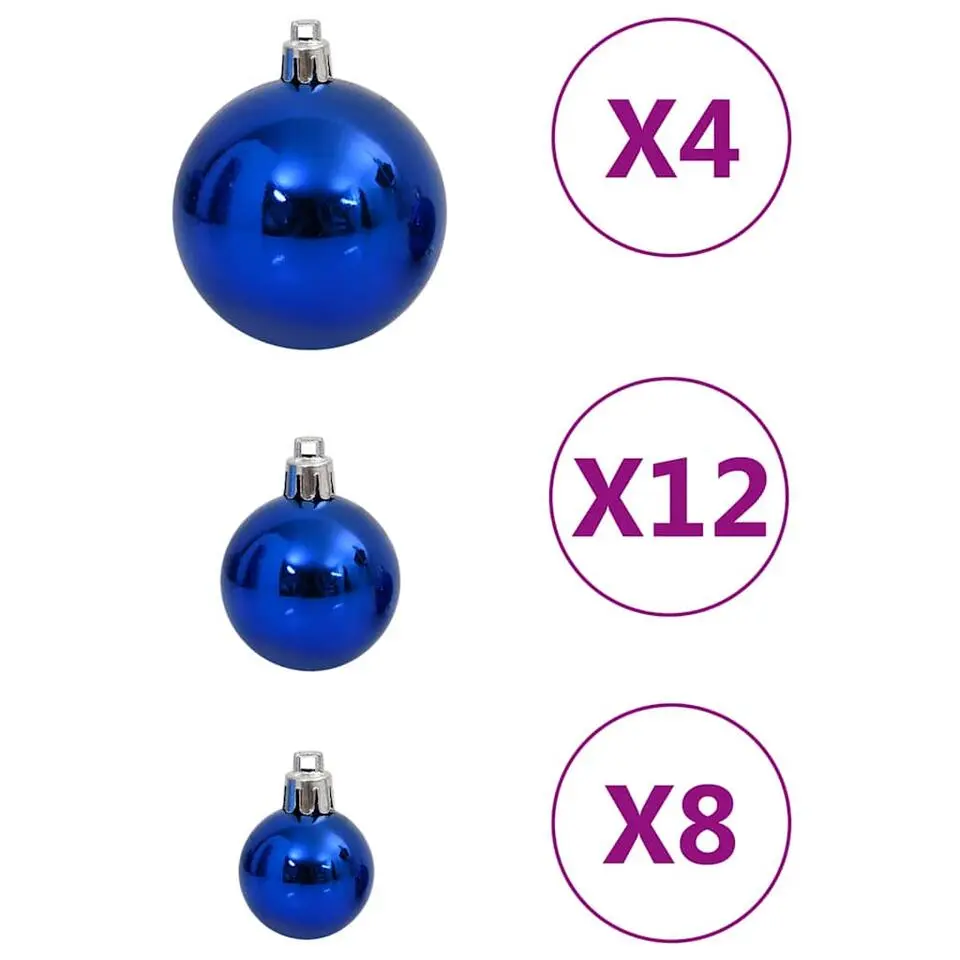 vidaXL - Kerstballenset - Blauw - Polystyreen