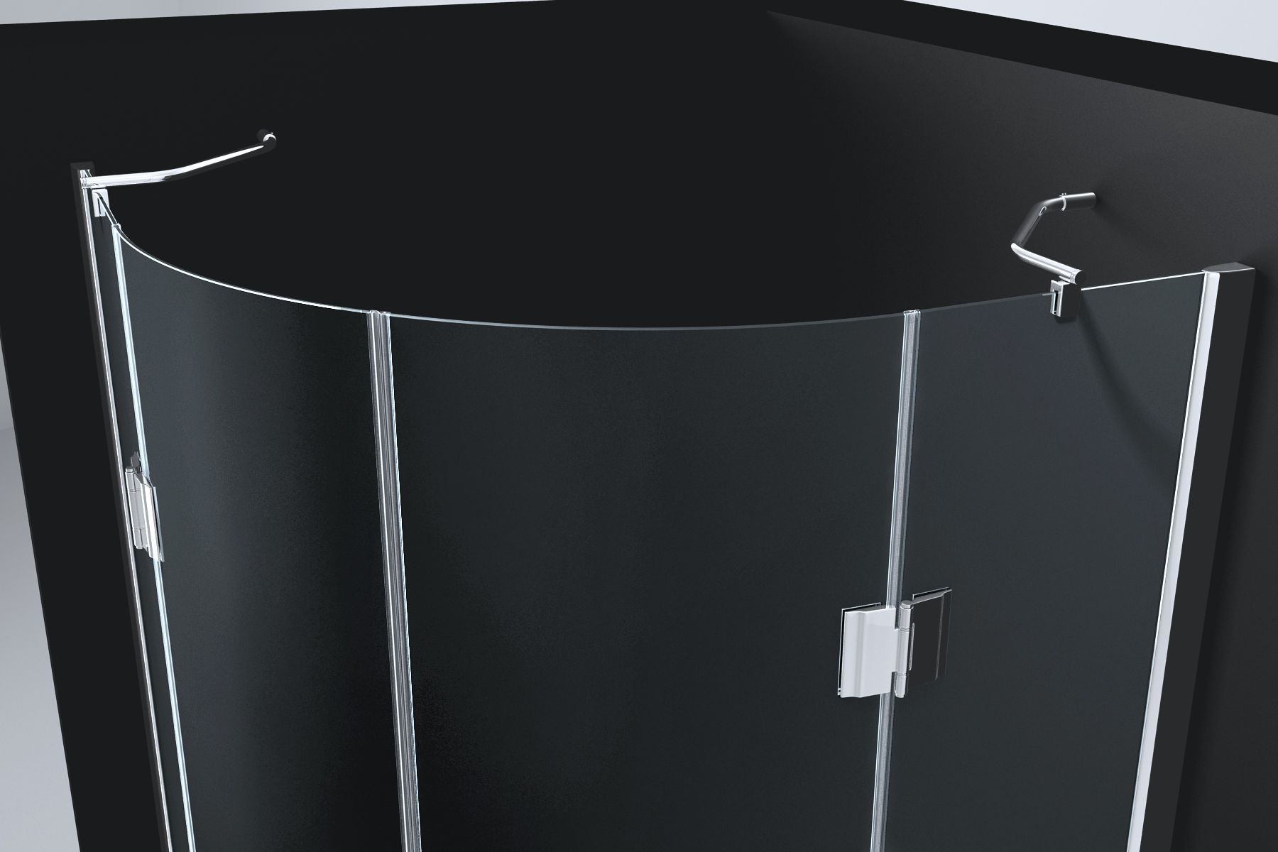 SHOWMODEL: Best Design Arek kwartronde douchecabine 100x100cm anti-kalk