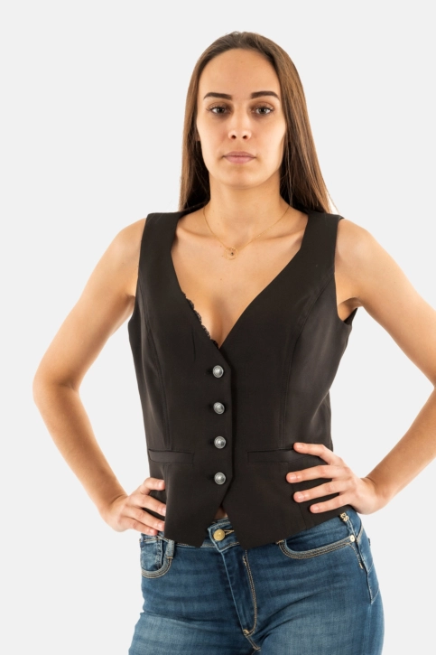 Gilets cardigans guess jeans fatima jblk jet black a996