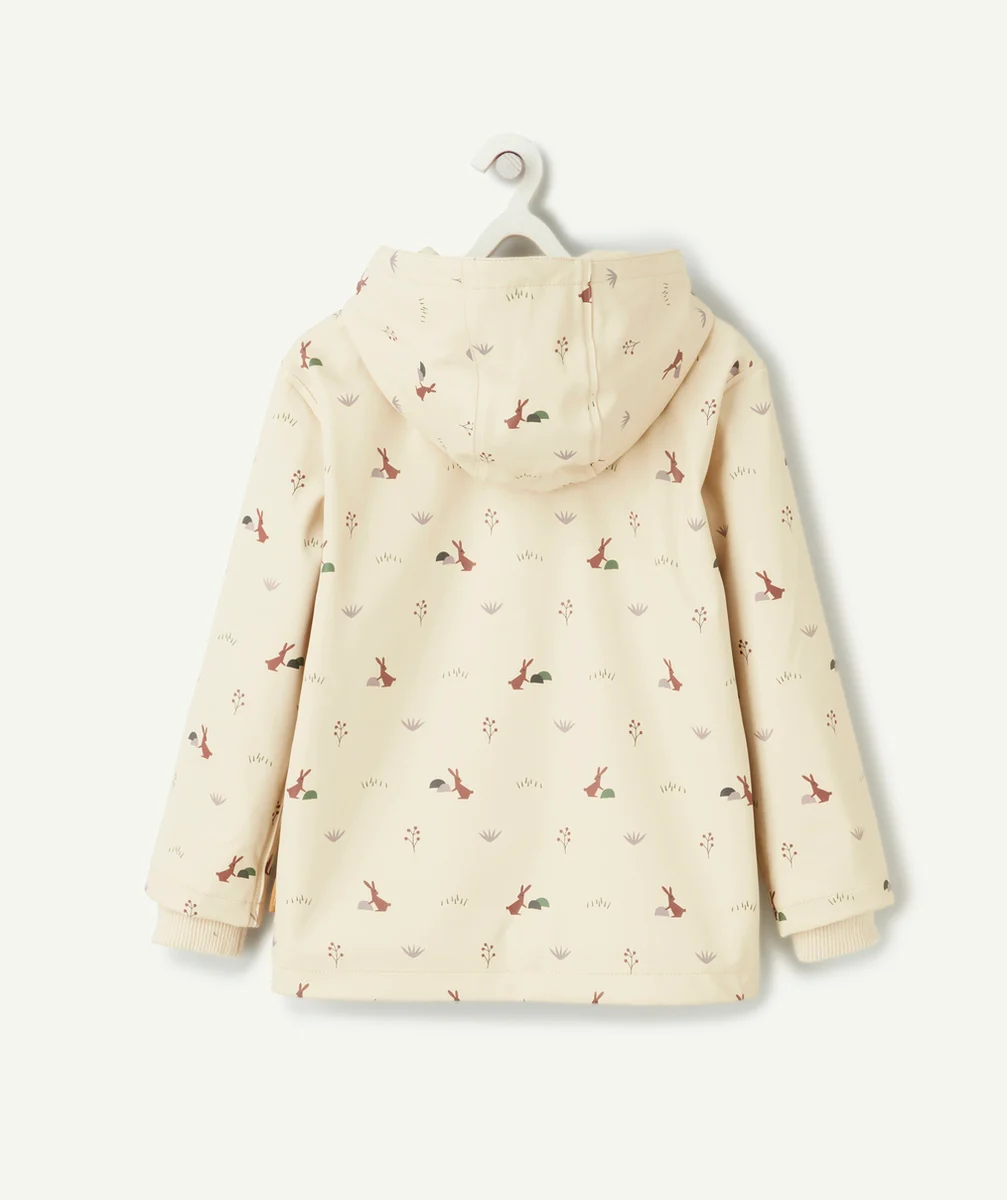 FRESKIMPERMÉABLE BEIGE AVEC IMPRIMÉ LAPIN