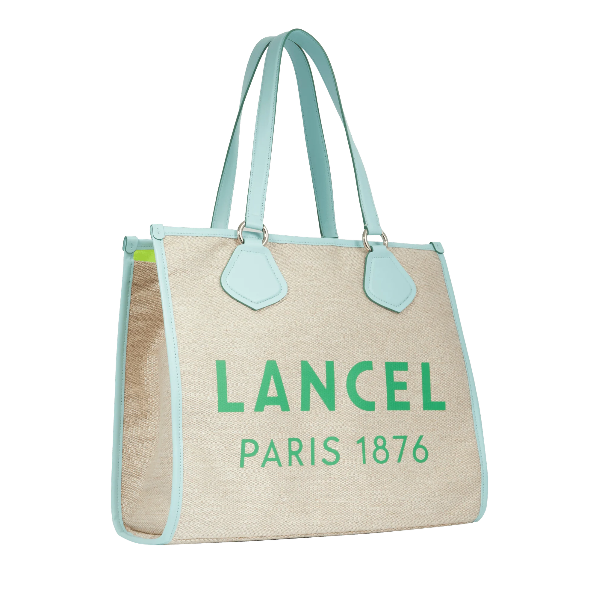 L tote Summer Tote-Naturel/Menthe