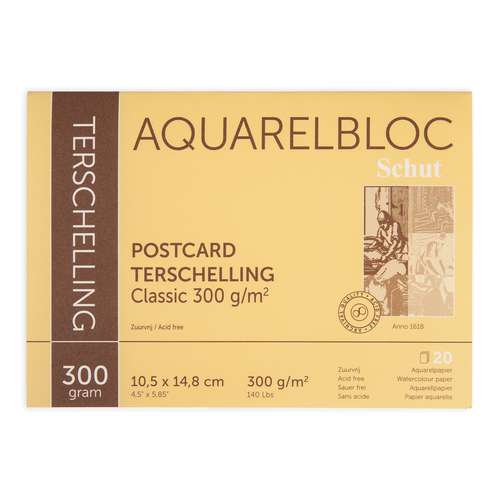 Schut Terschelling Classic Aquarellpapier, Postkartenblock