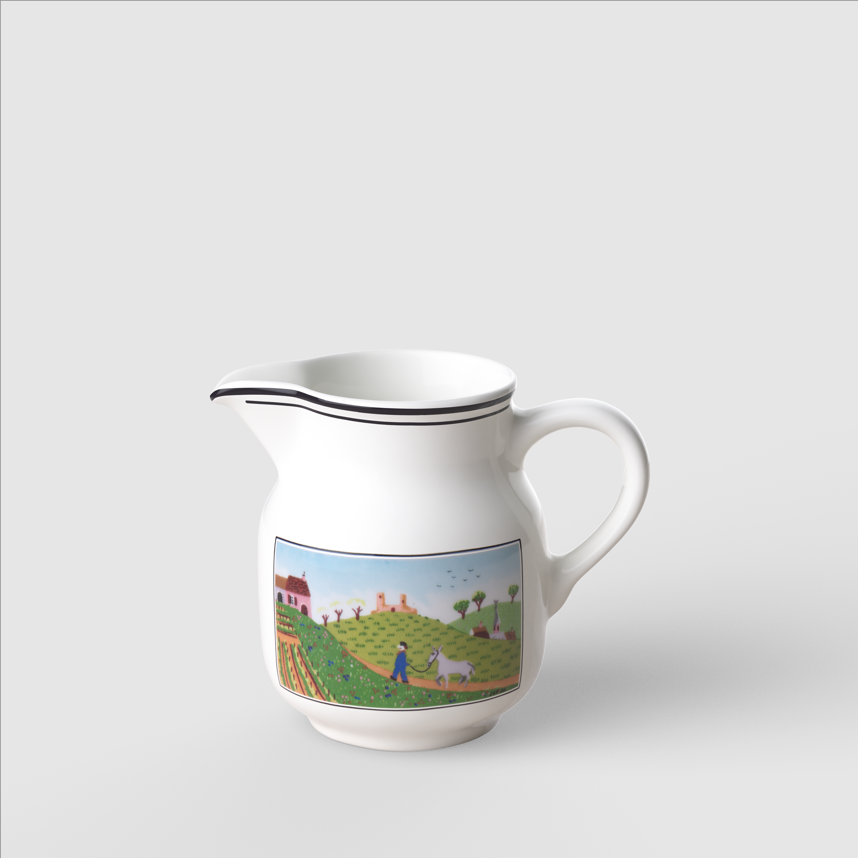 Design Naif Creamer Multi-colored, 7.2 oz, Premium Porcelain