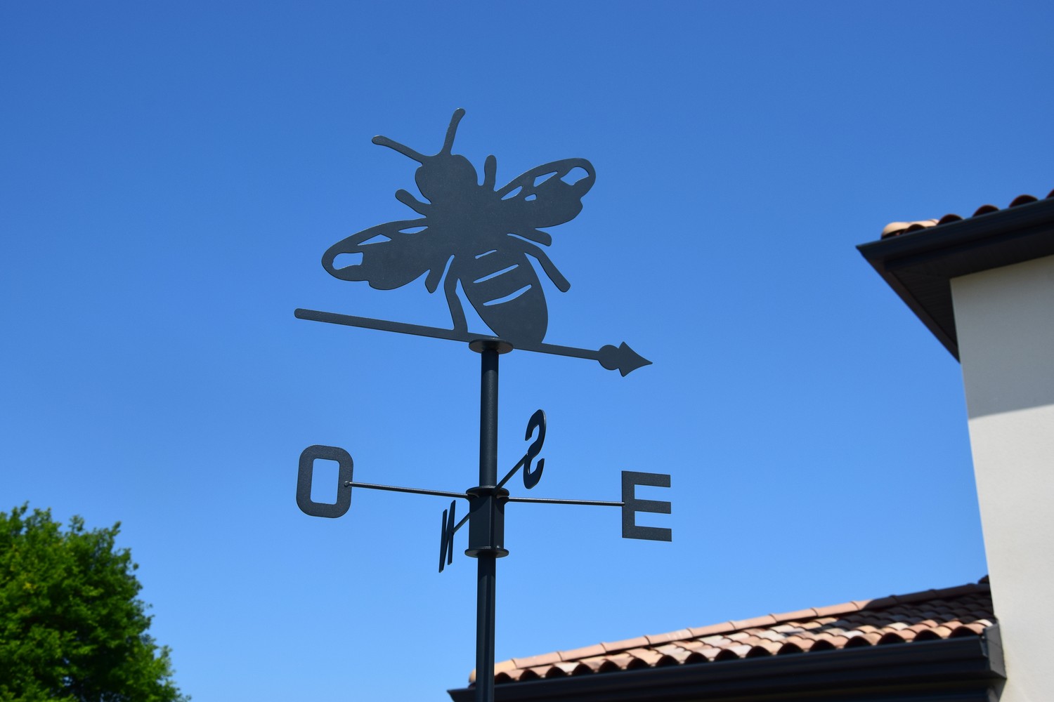 Girouette abeille - 45x74 cm - anthracite