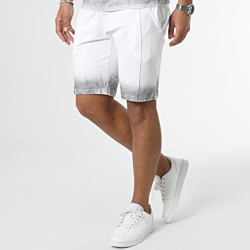 Ensemble Tee Shirt Et Short Jogging Blanc