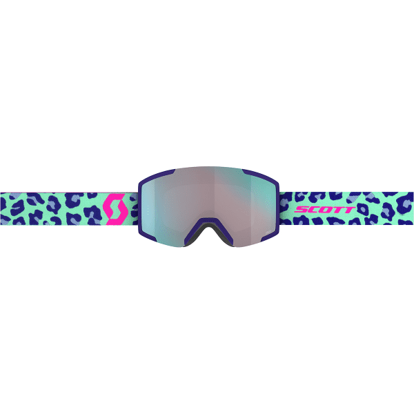 Masque de ski SCOTT SHIELD MINT GREEN/NEON PINK / ENHANCER AQUA CHROME