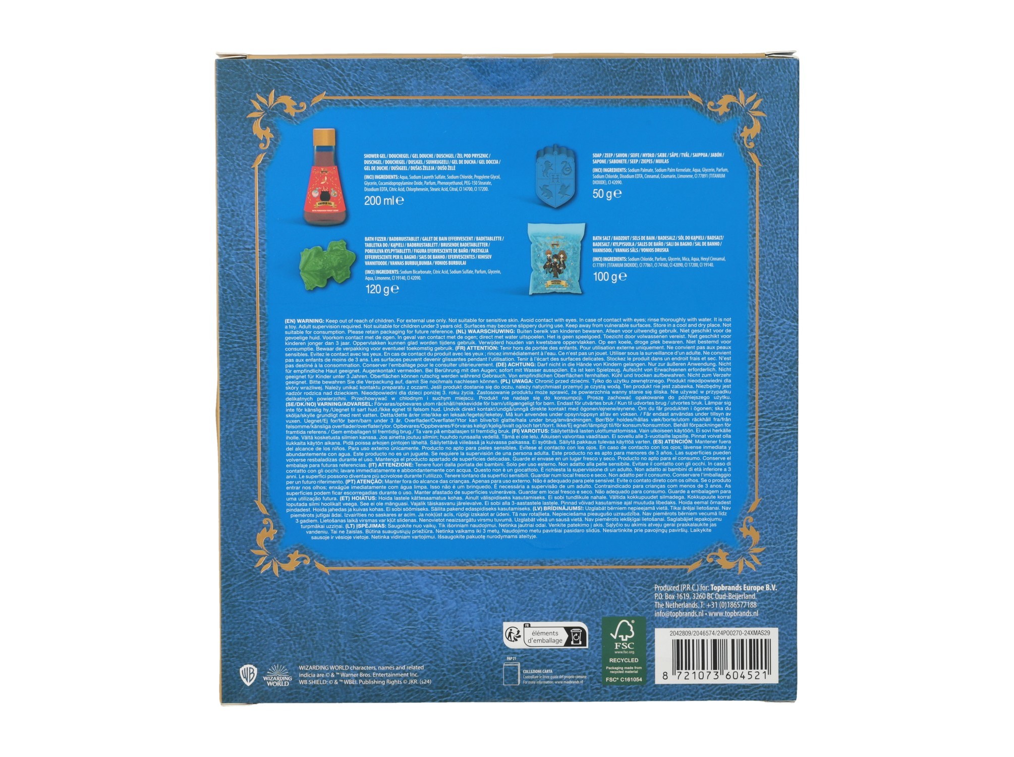 CONJUNTO SENCE LIVRO BANHO HARRY POTTER