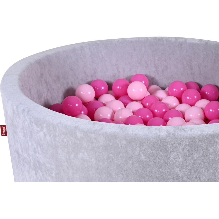 knorr toys® Bällebad soft - Grey - 300 balls soft pink grau