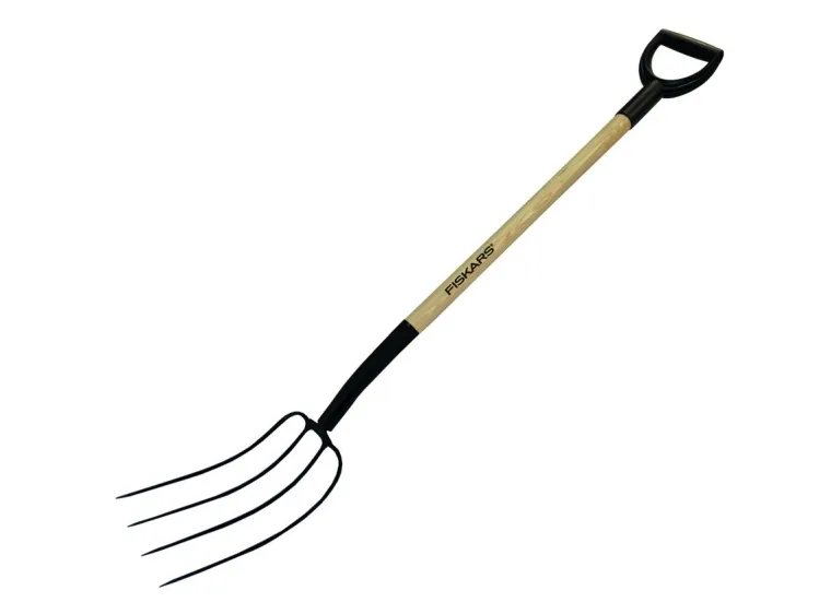 FISKARS FORKS WOODEN SHAFT 4 TINES 250