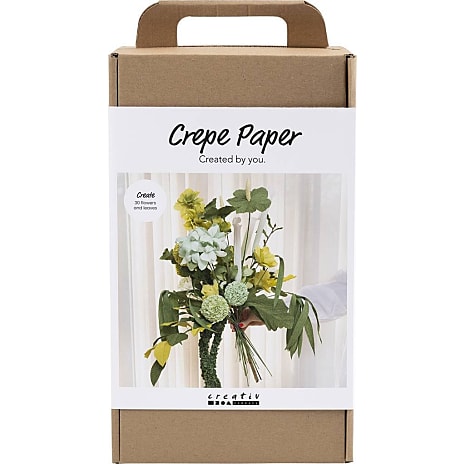 Creativ Company dekorationssæt - crepeblomster