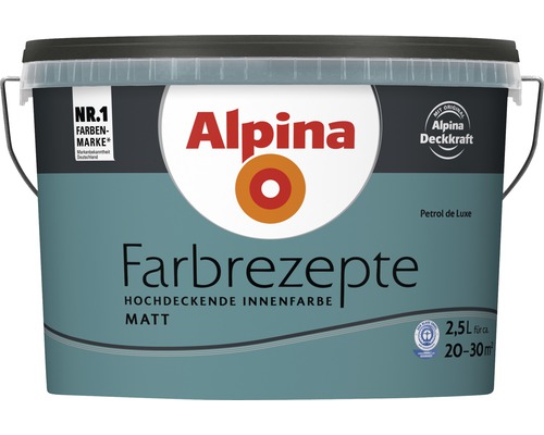 Alpina muurverf kleur recepten Petrol de Luxe 2.5 l
