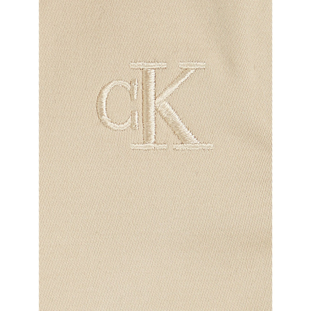 Køb Calvin Klein Pale Khaki Utility Woven Skjortekjole