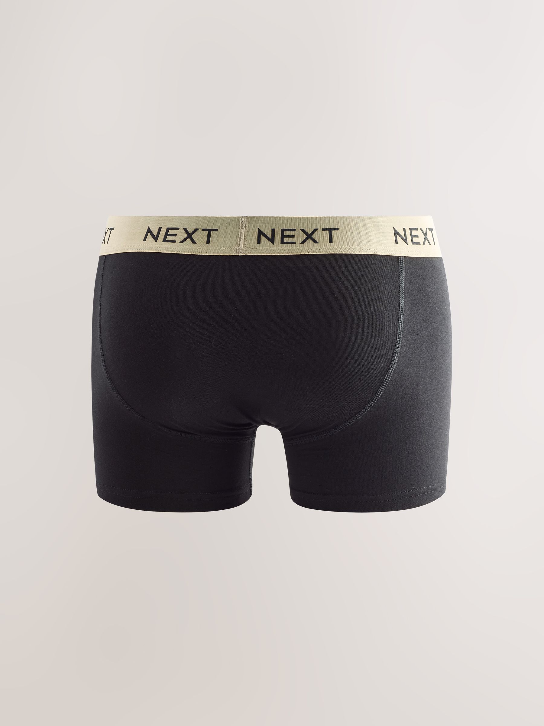 Zwart met tailleband in diverse metallic kleuren - 5 Boxershorts zonder plooi