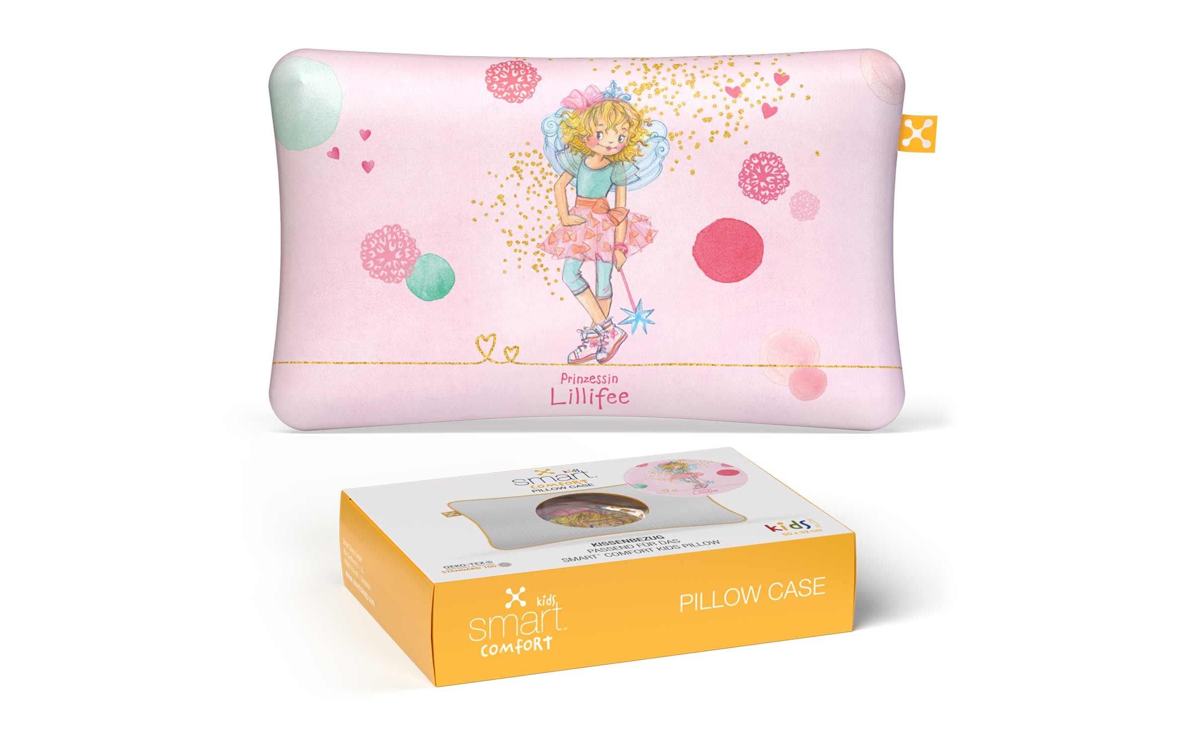 Kinder Kopfkissenbezug Comfort Lillifee 50 x 32 cmKissenhülle mit Fee-Motiv