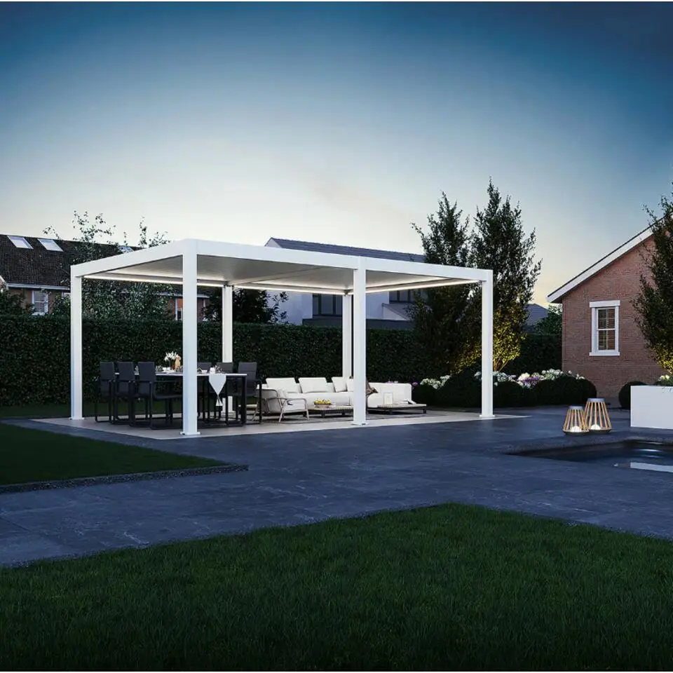 Orion Premium overkapping E-LED - 400 x 600 cm - wit
