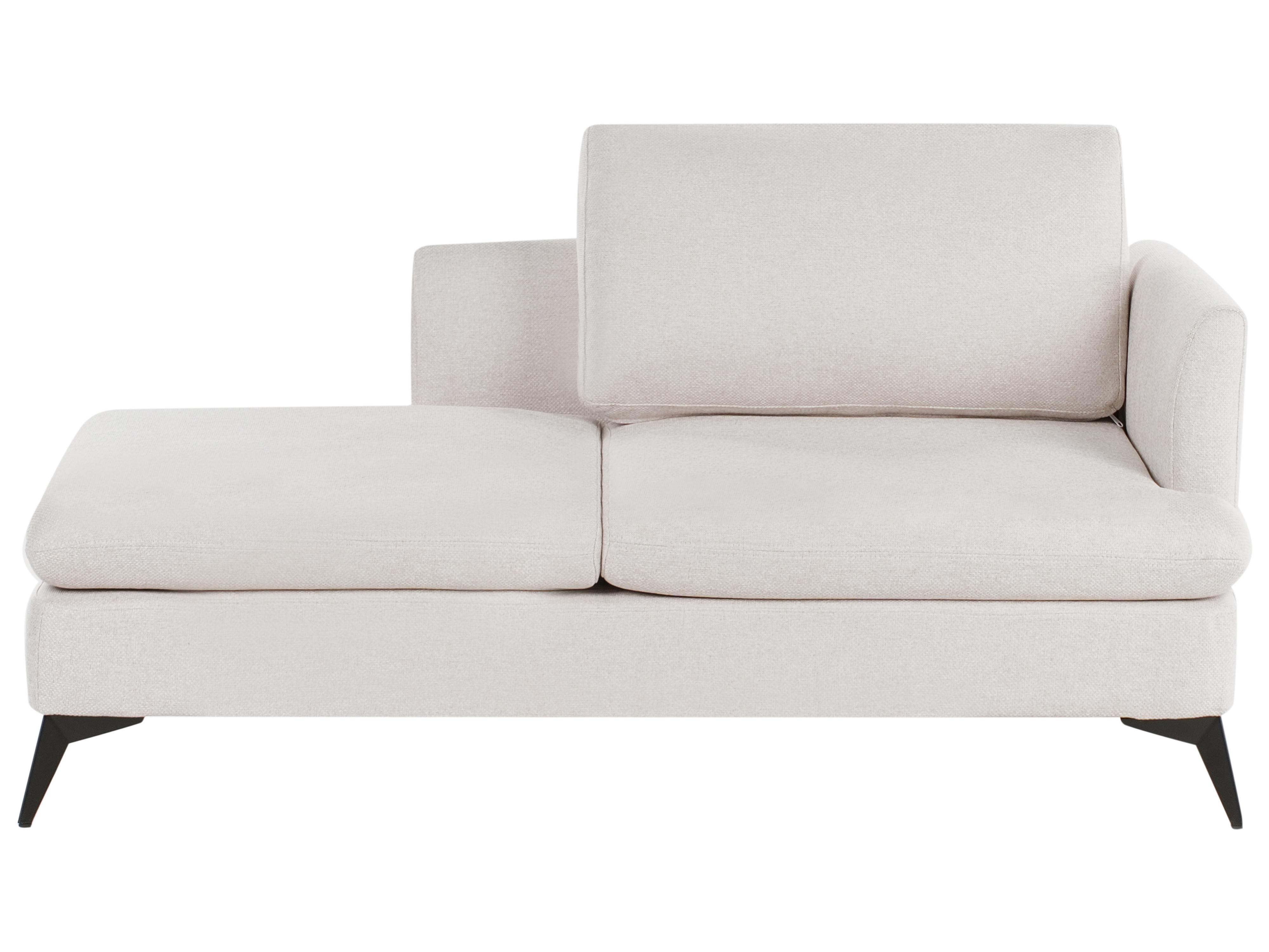 Rechtszijdige chaise longue SIEVOZ Stof Lichtbeige