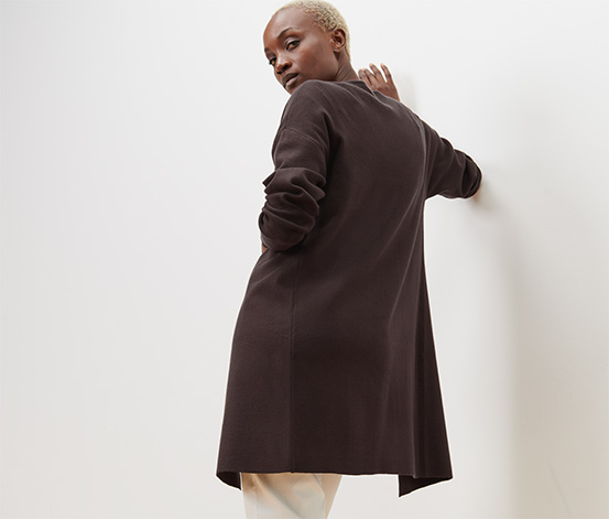 Offener Cardigan, braun