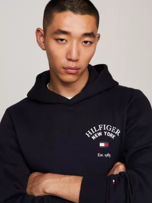Moletom com capuz Varsity com logo arqueado