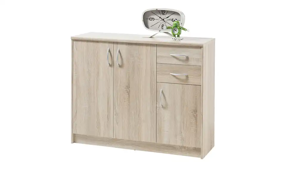 Kommode Optimus Eiche Sonoma (Nachbildung) Ausführung III (3 Türen/2 Schubkästen) 86 cm