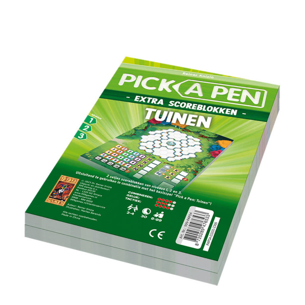 pick a pen tuinen scoreblokken uitbreidingsspel