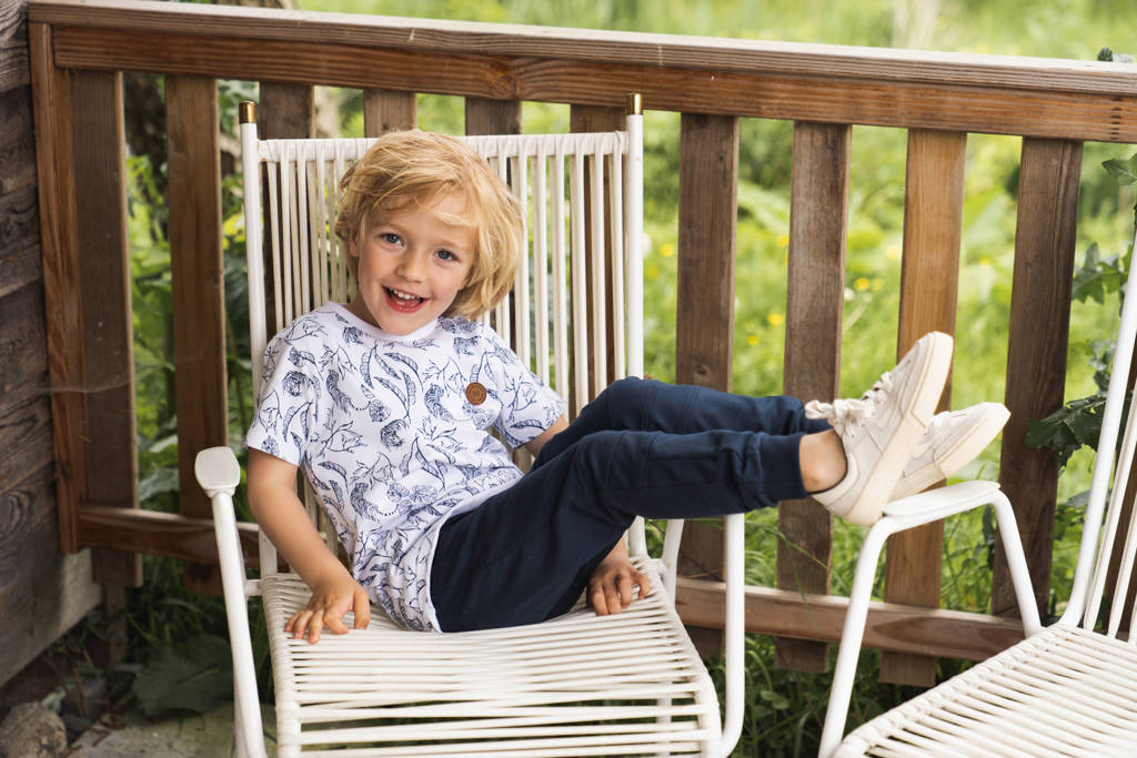 Koko Noko T-shirt met all over print blauw
