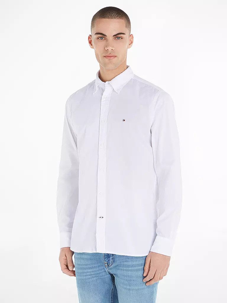 TOMMY HILFIGER Hemd Regular Fit  weiss