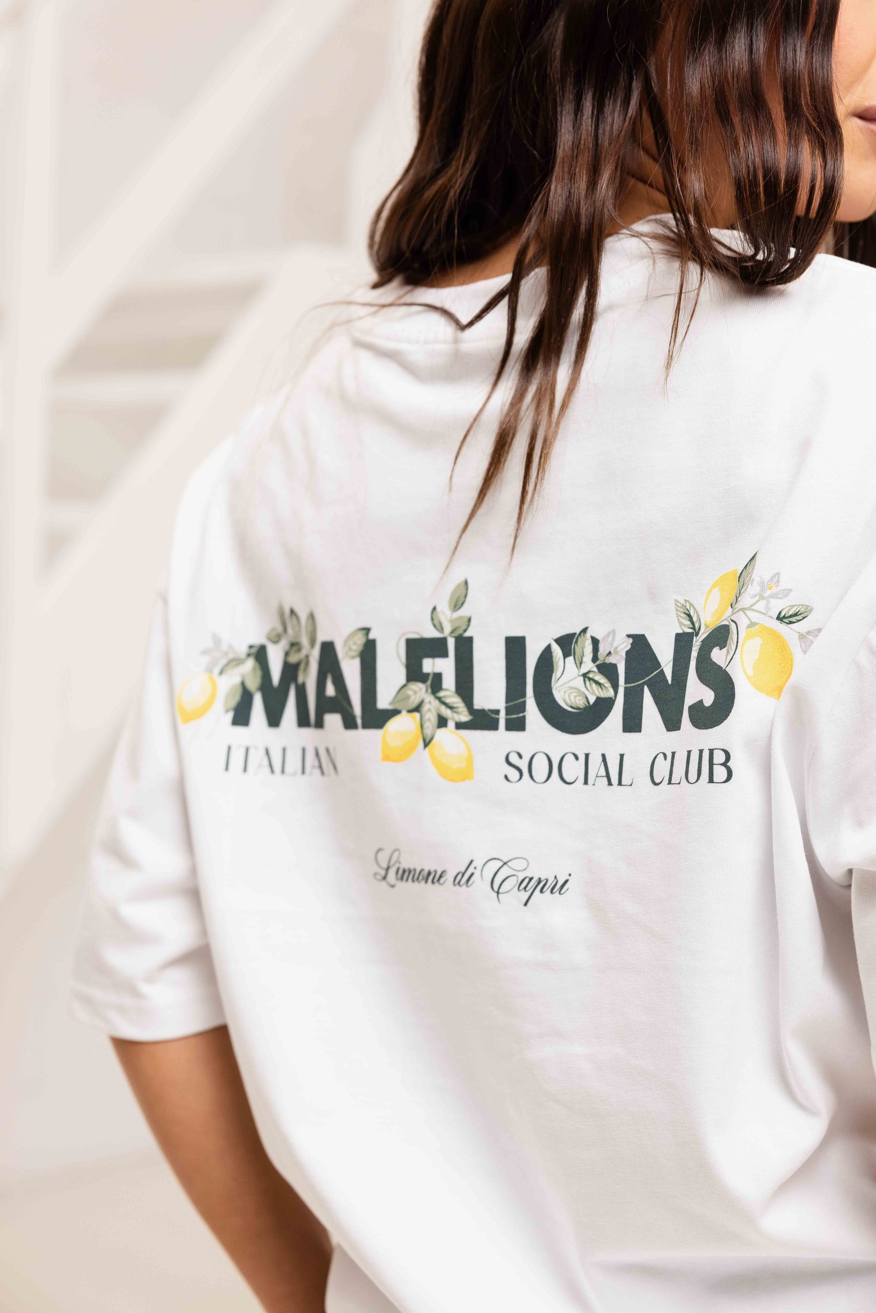 Malelions Limone Di Capri T-Shirt Dames Wit