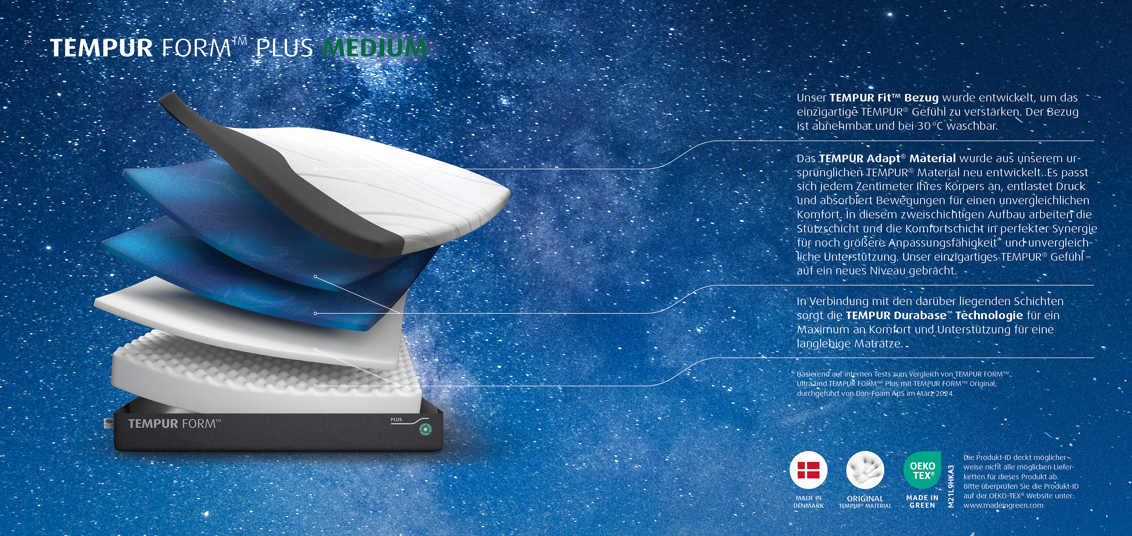 TEMPUR FORM PLUS medium Matratze - 200.0 cm x 100.0 cm